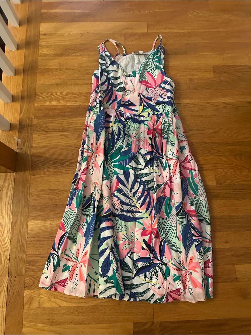 Like new LOFT women’s Floral Sundress - Pink, Blue & Green